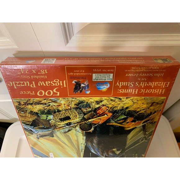 New Historic Hunts: Elizabeth's Study 500pc Puzzle 18" X 24" JOHN SEEREY.‎ - Picture 6 of 8